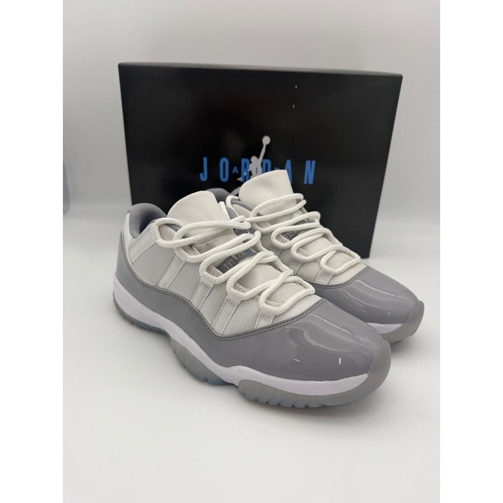 Jordan 11 Retro Low Cement Grey Mens Size 10.5 Sneakers AV2187-140 With OG Box